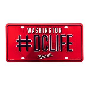 Rico Industries MLB Washington Nationals #DCLIFE Metal License Plate
